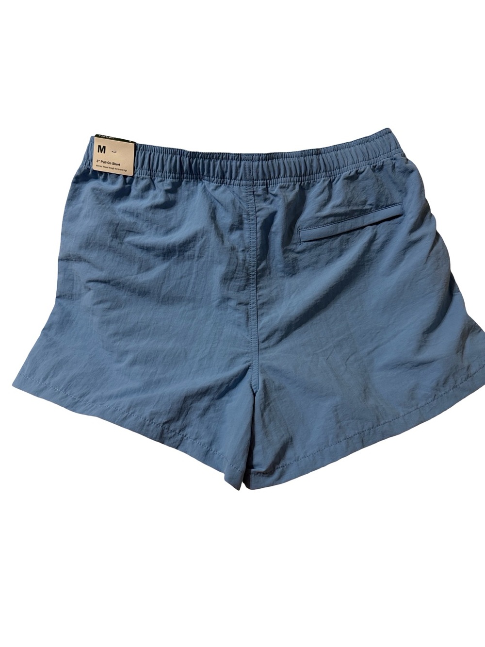 Women’s Alpine Design Serene Blue Pull-On Shorts with Yellow Drawstring - Picture 4 of 5